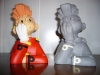 bustes de spirou couleur et monochrome